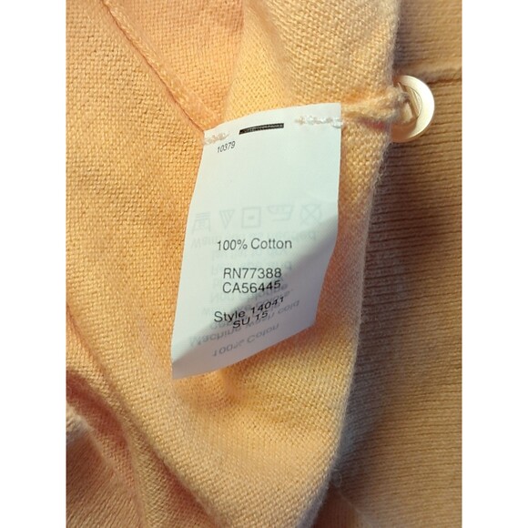 J.Crew 100% Cotton Button Up Clare Cardigan Sweater Orange EUC Size S - Picture 9 of 10